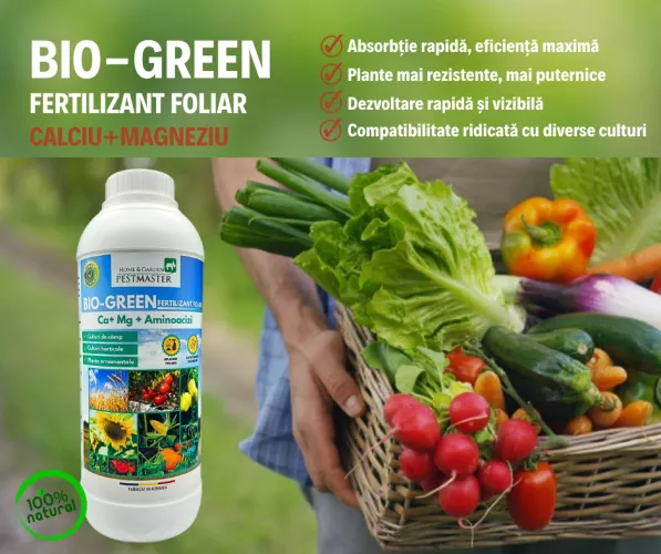 Fertilizant foliar Ca+Mg+Aminoacizi Bio-Green 1l