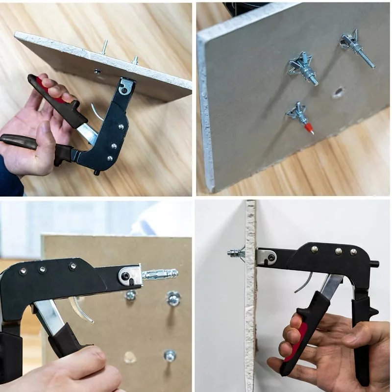 Set cleste pistol nituit sertizat dibluri ancore in panouri gips ...