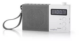 Nedis Radio FM 1.5W Con Alarma | Receptor Mundial | Pantalla Digital | Ondas MW/FM Y SW 1-7 | Diseño Compacto Para Viajar | Gris