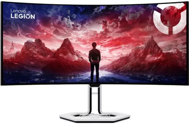 curbat Lenovo 34" 240Hz OLED 0.03ms 34WD-10 WQHD (3440x1440) HDMI DisplayPort Boxe alb - imagine 1