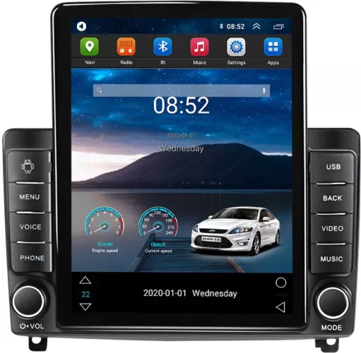 Autoradio Android 9" 4G+128G Pour Peugeot 407 2004-2011 - CarPlay Sans Fil, Android Auto, GPS, Caméra De Recul