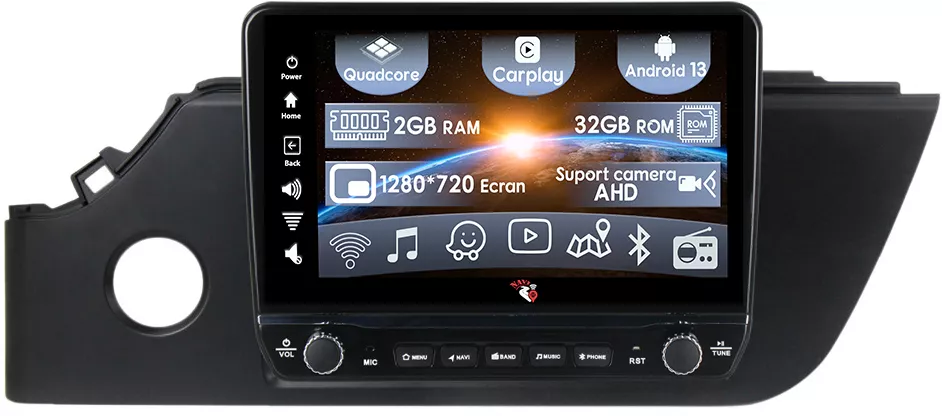 Navigatie dedicata RIO 2020-2021 cu butoane rotative model 2024 9 Inch ...