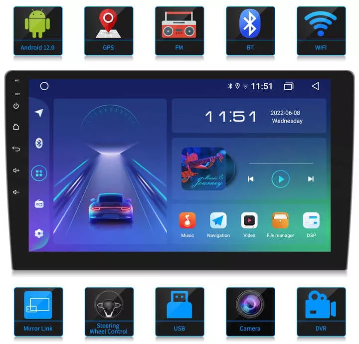 Navigatie GPS universala 8GB RAM 128GB ROM Octacore Platforma 7862 ...