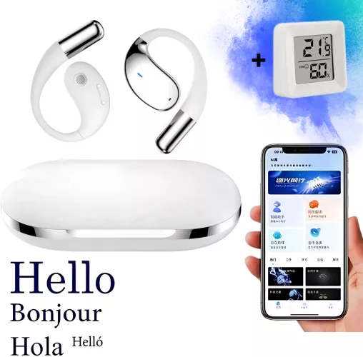 Casti Ai Casti Wireless AI Translator 144 Limbi ANC True Wireless Stereo Muzica and