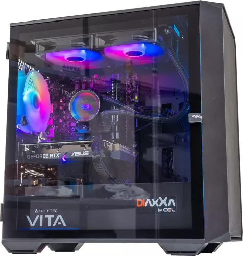 PC Gaming DiaxXa AMD Ryzen 7 8700F 32GB DDR5 SSD 1TB NVIDIA GeForce RTX 5070 12GB GDDR7 192-bit DLSS 4