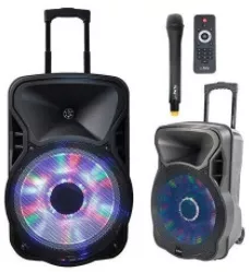 Boxa Activa Portabila Party-15led Difuzor 38cm 400w Usb Mp3 Bt