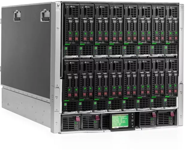 Sistem server HPE BladeSystem C7000 G3 cu module OA switch-uri GbE si ...
