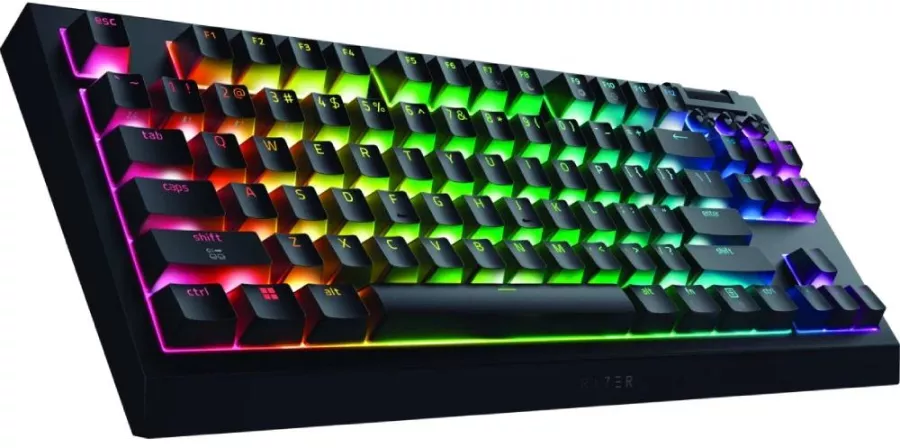 Tastatura Gaming Wireless Razer BlackWidow V4 Tenkeyless HyperSpeed 2.4G/Bluetooth Autonomie 980 ore Chroma RGB (Negru) — imaginea 5