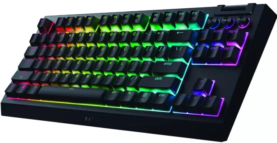Tastatura Gaming Wireless Razer BlackWidow V4 Tenkeyless HyperSpeed 2.4G/Bluetooth Autonomie 980 ore Chroma RGB (Negru) — imaginea 6
