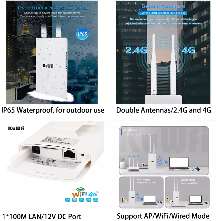 Cpf Wr730 Router Router 4G/LTE KuWFi CPF905-EU Exterior/Interior Wireless 2.4GHz 150 ...