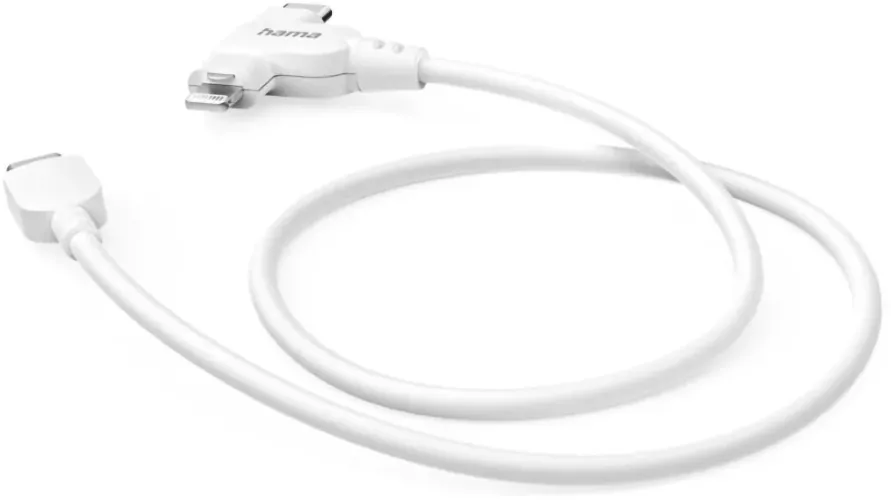 Cablu date 2 in 1 Hama 201722, USB-C - USB-C/Lightning, 1.5 m, alb — imaginea 5