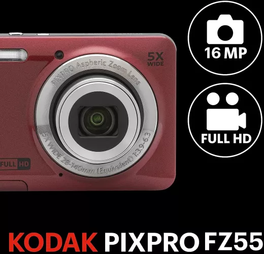 Aparat foto digital Kodak Pixpro FZ55 rosu