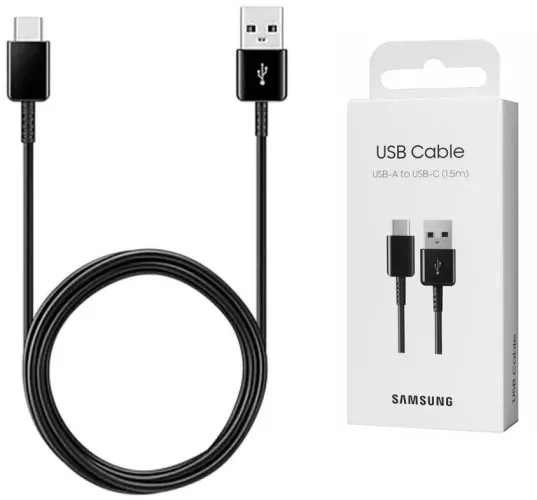Cablu de date original Samsung USB-A la Type-C 1.5m negru EP-DG930IBEGWW blister — imaginea 3