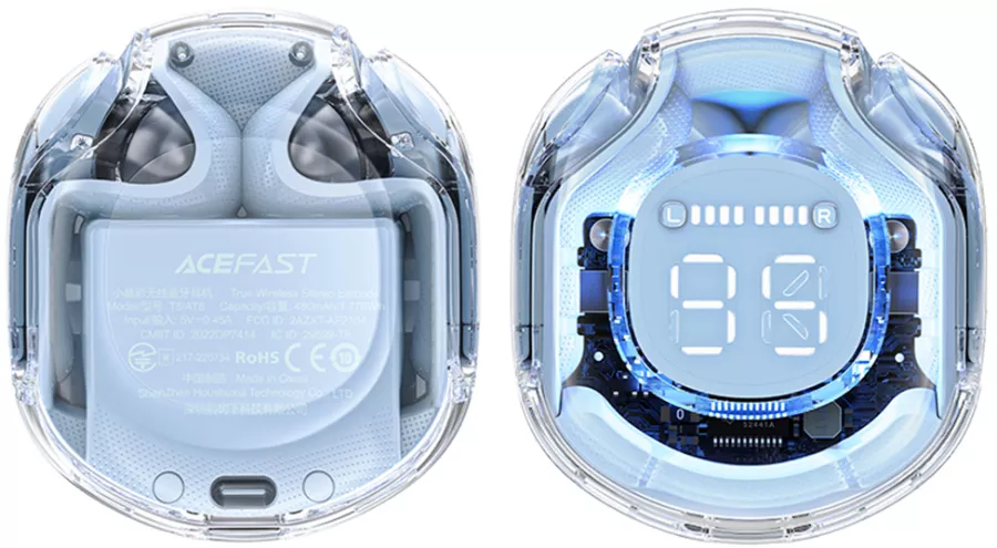 Casti Bluetooth 5.3 Type-C IPX4 Acefast T8 480mAh blue KF2341068