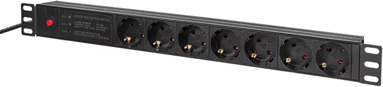 PDU LOGILINK 1U pt. rack 19 inch 7 prize Schuko intrare Schuko max 16 A ...