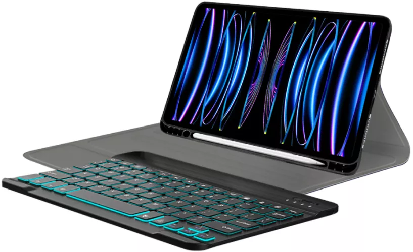 Techsuit - CozyTab Case with Pencil Holder / RGB Keyboard - iPad