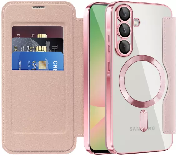 Case Roz Husa Samsung Galaxy A56 5G Techsuit SmartMag Book Case roz
