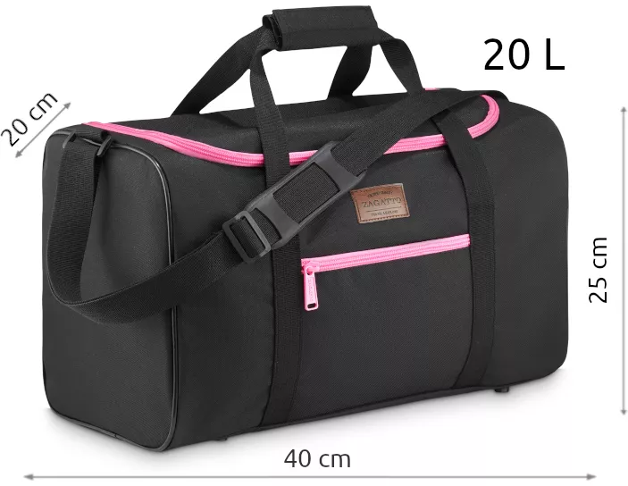 Geanta de voiaj Zagatto R Negru-Roz pentru Avion Casual Unisex