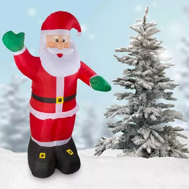 Figurina Mos Craciun gonflabil 180 cm iluminat LED pentru interior