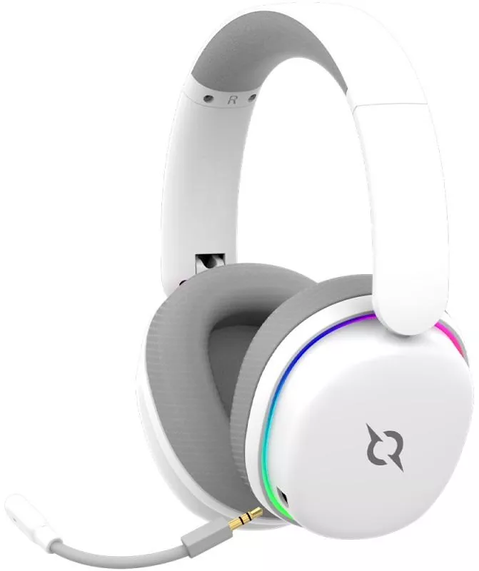 Căști Gaming Aqirys Luna Wired Wireless 2.4 GHz Bluetooth iluminare RGB (Alb) — imaginea 6