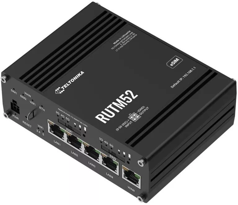 Router wireless Teltonika Gigabit RUTM52 Dual-Band Dual 5G — imaginea 6