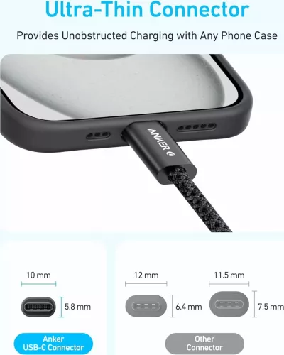 Cablu Date Anker Zolo USB-C 240W 1m Negru — imaginea 4