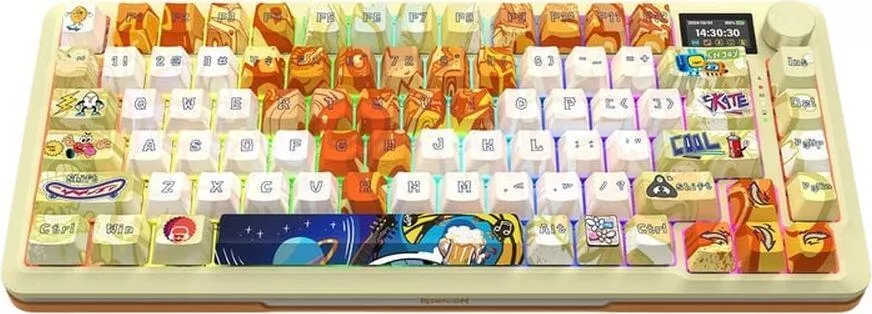 Tastatura gaming mecanica Bluetooth cu și fără fir Redragon Flekact Pro Art Anime iluminare RGB (Multicolor) — imaginea 4