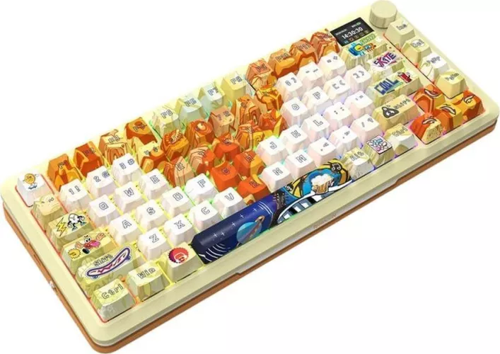 Tastatura gaming mecanica Bluetooth cu și fără fir Redragon Flekact Pro Art Anime iluminare RGB (Multicolor) — imaginea 5