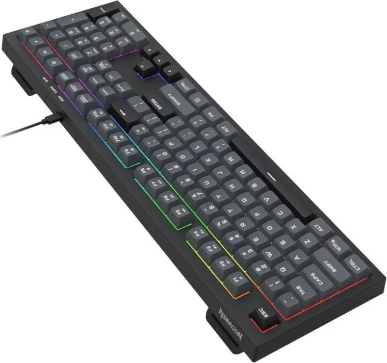 Tastatura Gaming Redragon Crux iluminare RGB Wired USB (Negru) — imaginea 4