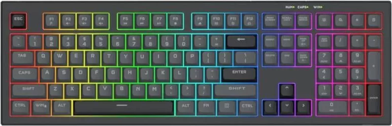 Tastatura Gaming Redragon Crux iluminare RGB Wired USB (Negru) — imaginea 3