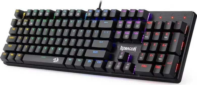 Tastatura Gaming Redragon Sindri Rainbow Wired USB iluminare (Negru) — imaginea 4