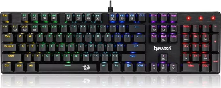 Tastatura Gaming Redragon Sindri Rainbow Wired USB iluminare (Negru) — imaginea 3