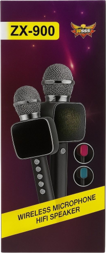 Microfon Fara Fir ZX-900 Albastru Karaoke HIFI Speaker Bluetooth