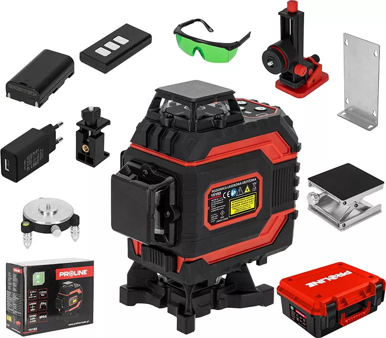Instrument puternic de nivelare cu raze laser verzi 360°