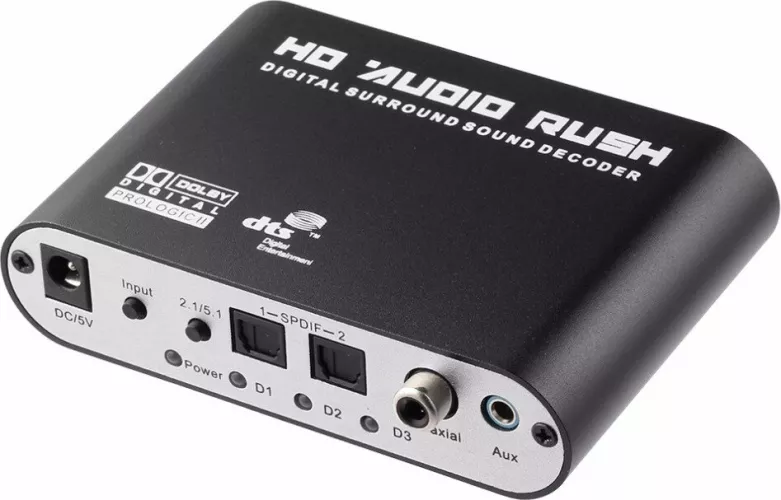 Adaptor/Convertor audio digital la analog 2.1 sau 5.1 toslink la