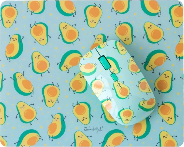 Pachet Wondee Mr Wonderful Mouse si Mouse Pad 2 in 1 cu design avocado - RESIGILAT