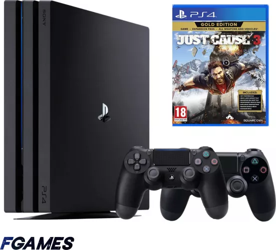Consola Sony Playstation 4 Pro Ps4 1tb + Doua Controllere + Just