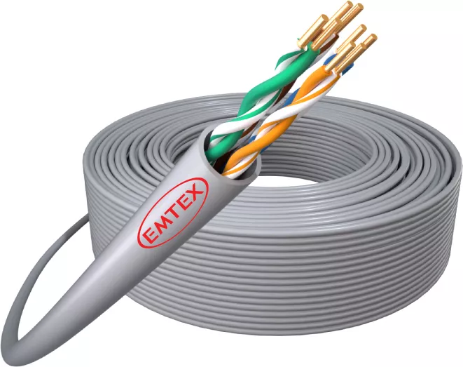 Lung cablu internet Cat5e cu durabilitate 24awg marca Emtex. fkcm_225830018