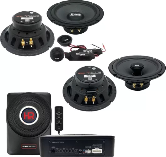 Pachet Difuzoare Auto cu subwoofer Audi A4 B7 2004-2009 ESB 1000 340 W