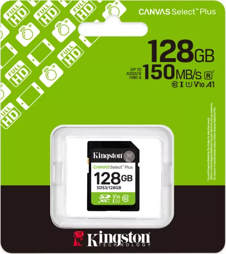 Card de Memorie SDXC Kingston Canvas Select Plus, 128GB, Clasa 10 UHS-I, R/W100/85 MB/s, Format: exFAT — imaginea 6