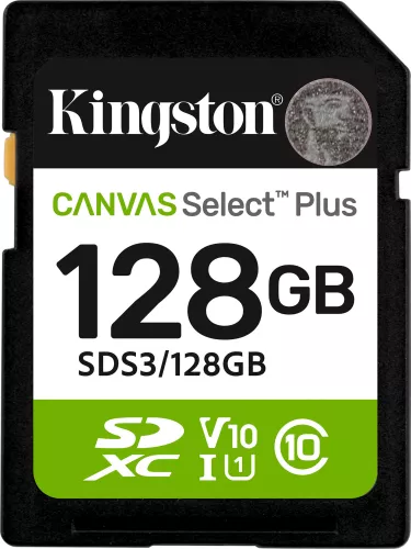 Card de Memorie SDXC Kingston 128GB Canvas Select Plus Clasa 10 UHS-I