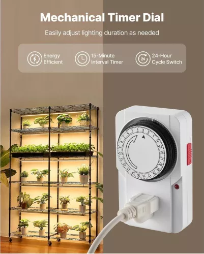 Raft pentru plante cu lampa de crestere Modular 6 x Niveluri Inaltime ...