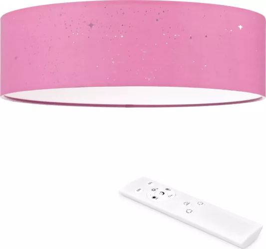 Navaris Plafoniera LED Rotonda 40 Cm 22W - Lampada A Soffitto In Tessuto Con Luce Bianca Calda 3000K Per Camera Da Letto, Soggiorno E Corridoio