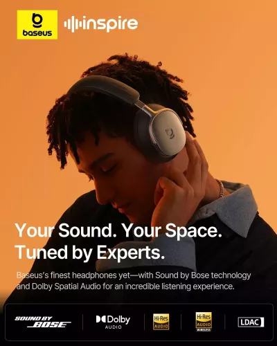 Casti Wireless Over-Ear Baseus Inspire XH1 Sound by Bose Adaptive