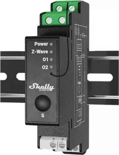Releu inteligent Shelly Qubino Wave Pro 2PM 16A 2 canale monitorizarea