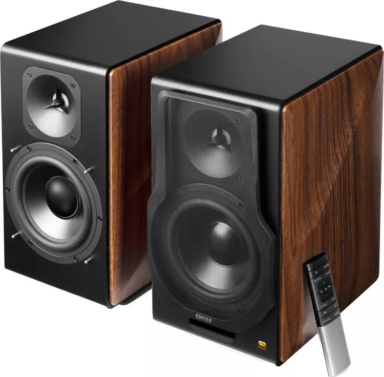 Boxe Edifier 2.0 RMS: 256W bluetooth telecomanda wireless volum bass USB maro — imaginea 3