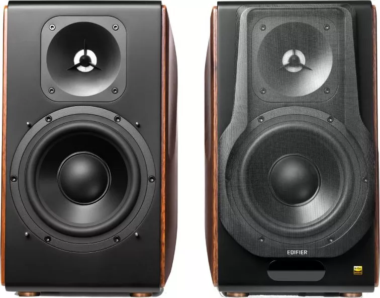 Boxe Edifier 2.0 RMS: 256W bluetooth telecomanda wireless volum bass USB maro — imaginea 4