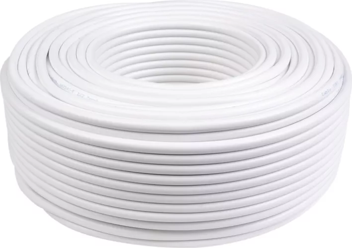 Cablu electric 3x2.5 mm² 100 m alb conductor flexibil CCA izolatie PVC