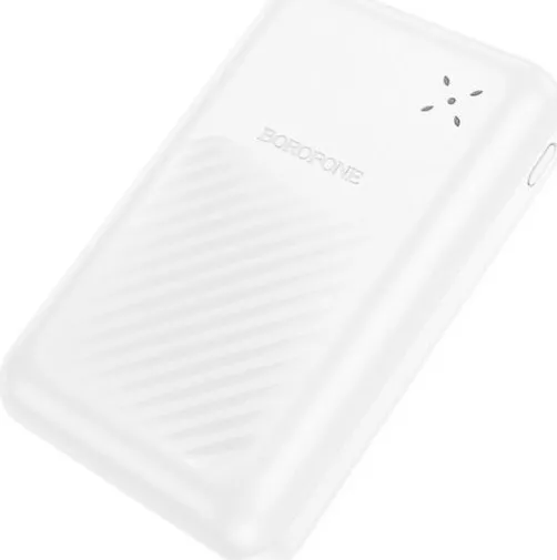 Baterie externa Borofone 20000 mAh 22.5 W BJ30A 2x USB 1x USB-C White — imaginea 3