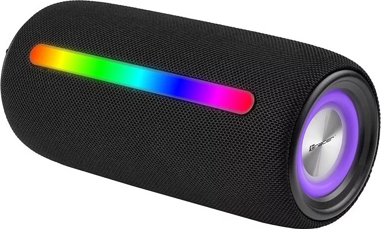 Boxa portabilă Tracer Stripe TWS Bluetooth RGB IPX5 10W RMS Radio FM Negru — imaginea 3